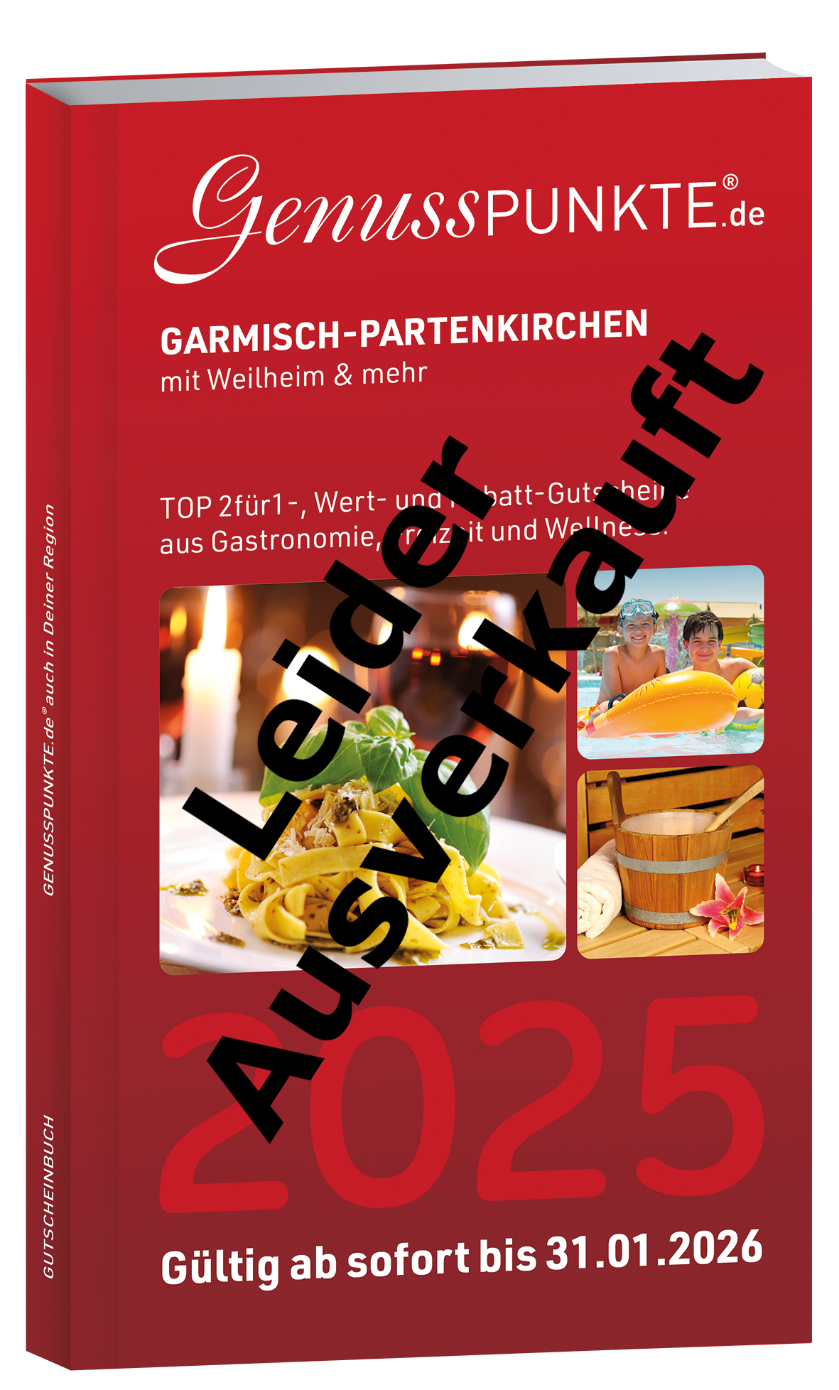 Gutscheinbuch GenussPUNKTE Garmisch-Partenkirchen mit Weilheim & mehr 2025 gültig bis 31.01.2026