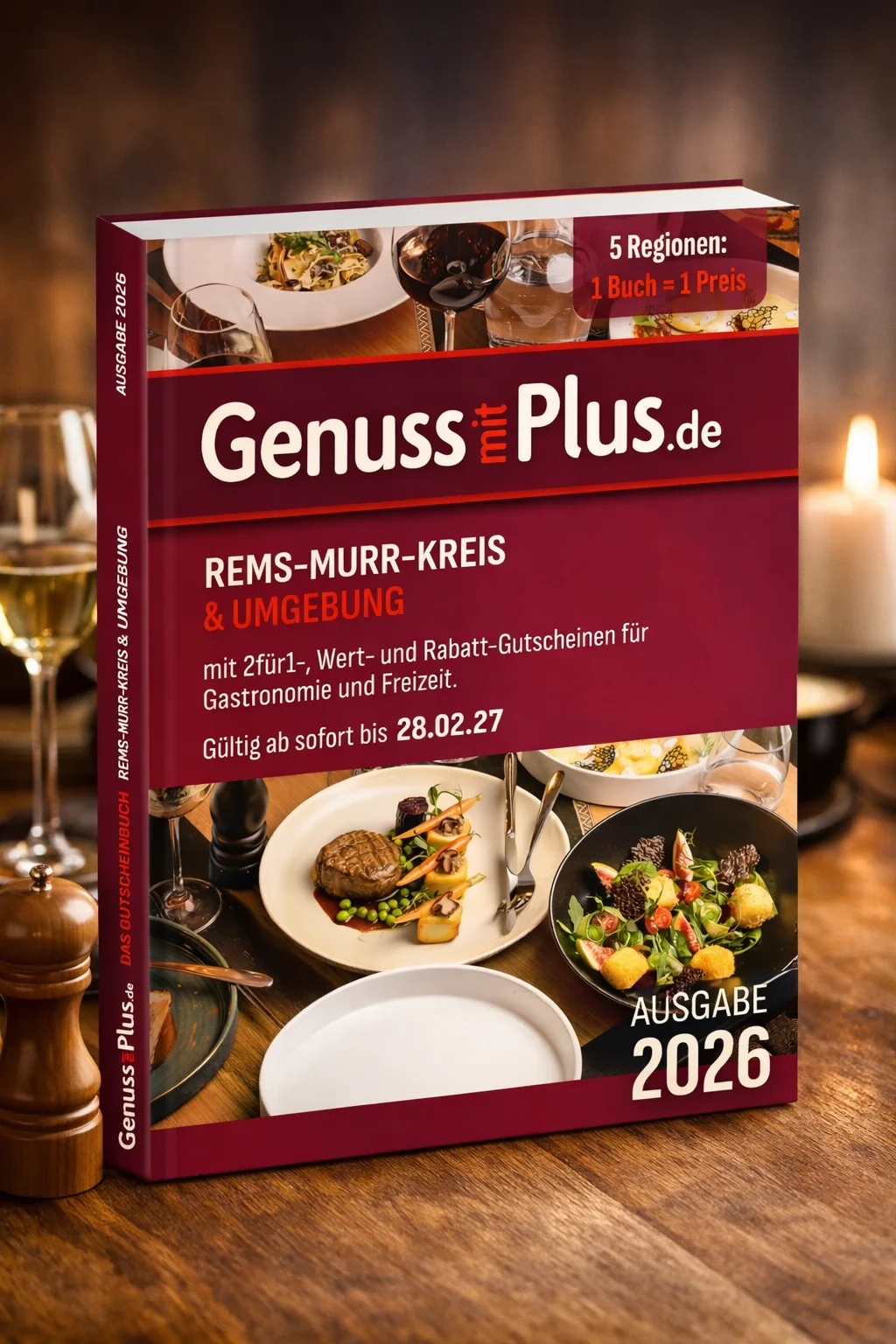 Gutscheinbuch Genuss mit Plus Rems-Murr-Kreis - Ausgabe 2026