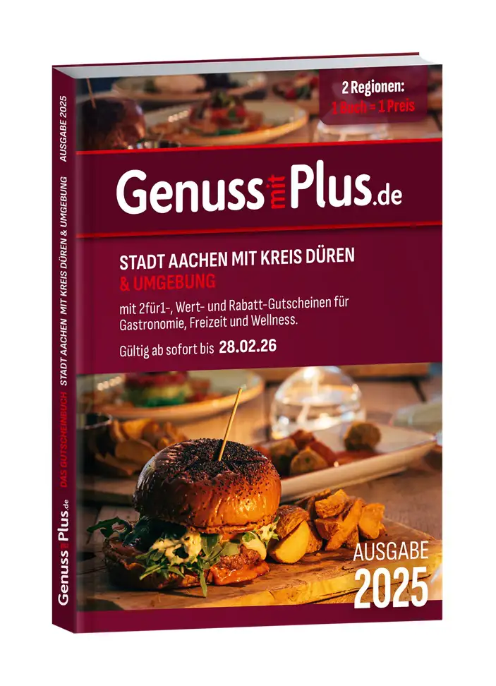 Gutscheinbuch Genuss mit Plus Aachen mit Kreis Düren 2025